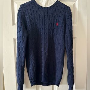 Navy blue women’s sweater, classic look, Ralph Lauren, women’s extra large